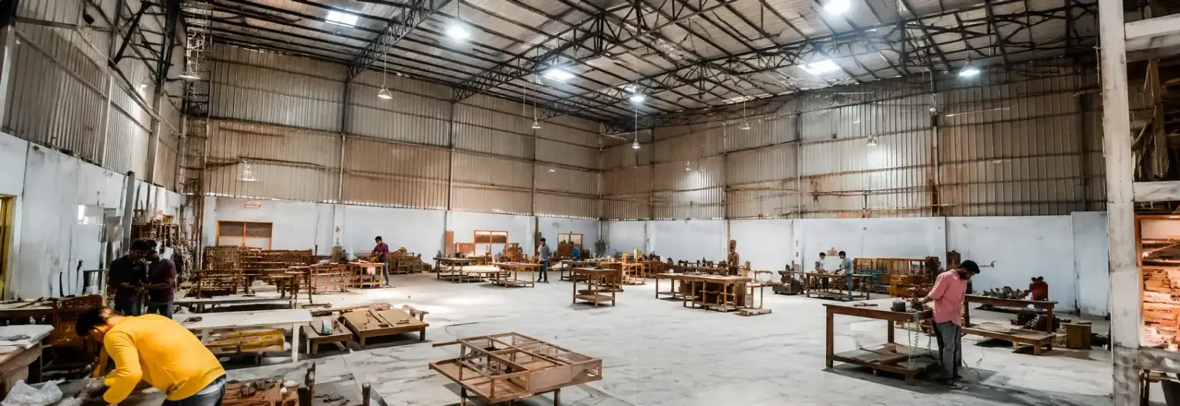 Wide view across the factory floor