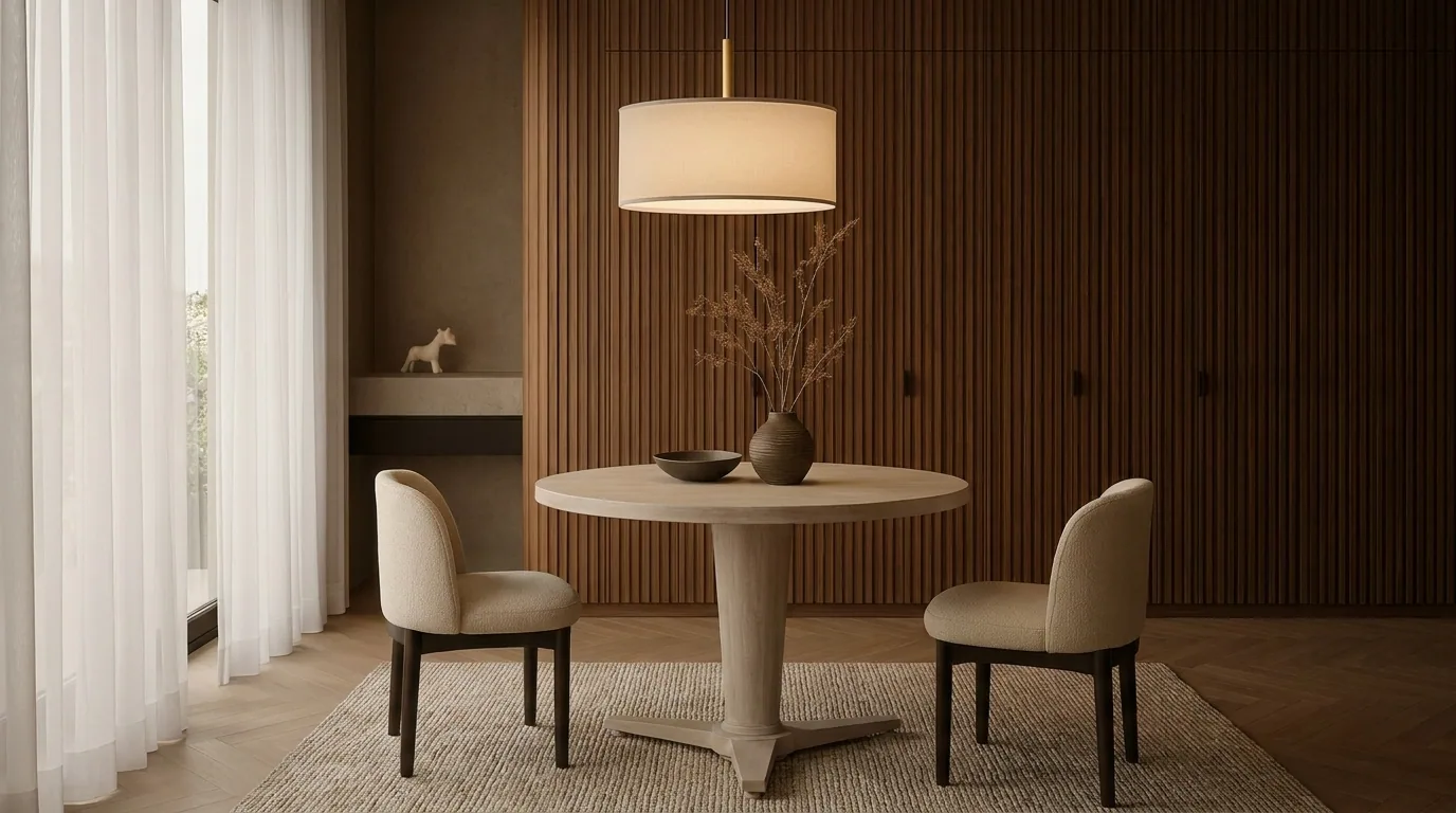 Tondo, Round pedestal dining table